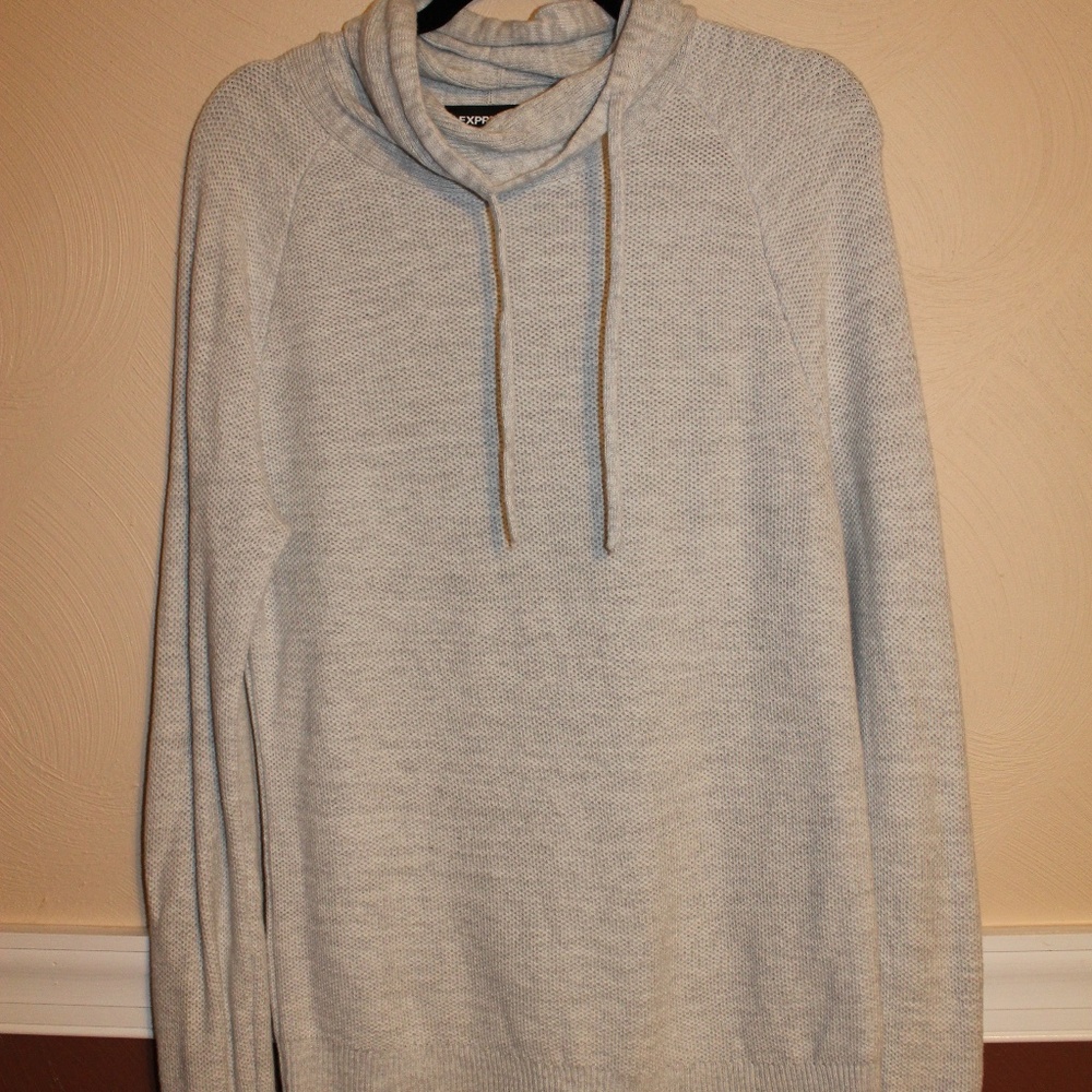 Express High collar Hoodie - Grey Small